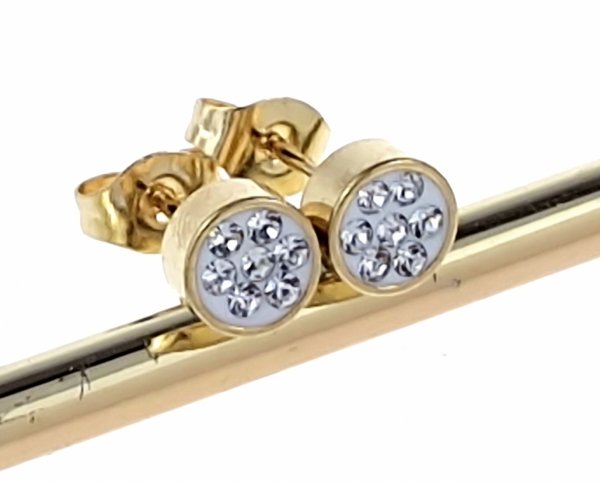 goldene Ohrringe aus Edelstahl