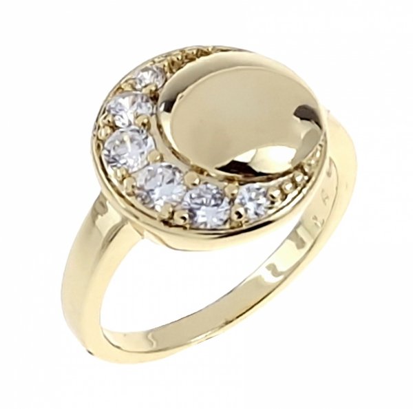 Goldring 18,60 mm. vergoldete Verlobung Xuping