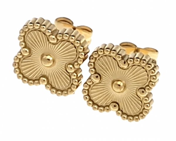 goldene Ohrringe aus Edelstahl