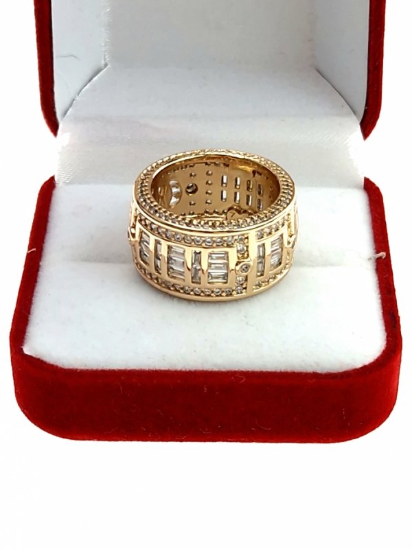 Goldring 18,60 mm. vergoldete Verlobung Xuping