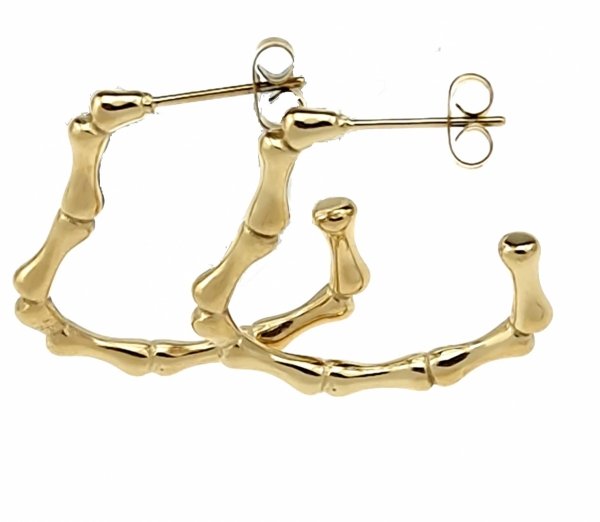 goldene Ohrringe aus Edelstahl