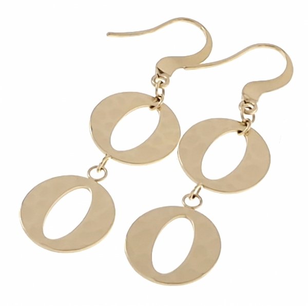goldene Ohrringe aus Edelstahl