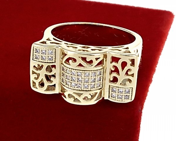 Goldring 18,60 mm. vergoldete Verlobung Xuping
