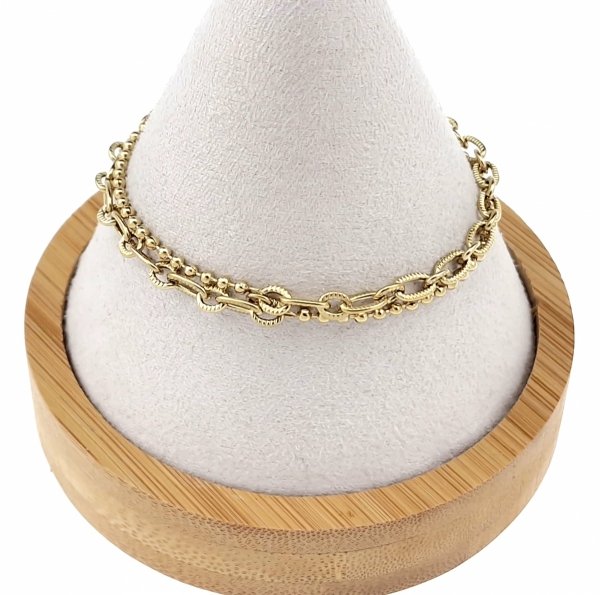 ARMBAND GOLD CELEBRITY EDELSTAHL