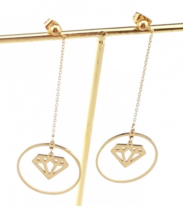 goldene Ohrringe aus Edelstahl