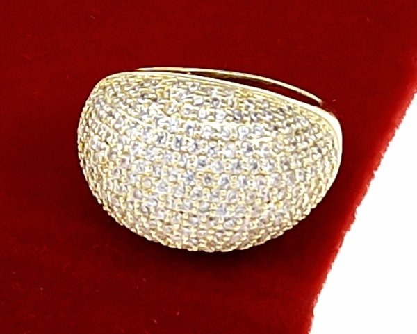 Goldring 18,60 mm. vergoldete Verlobung Xuping