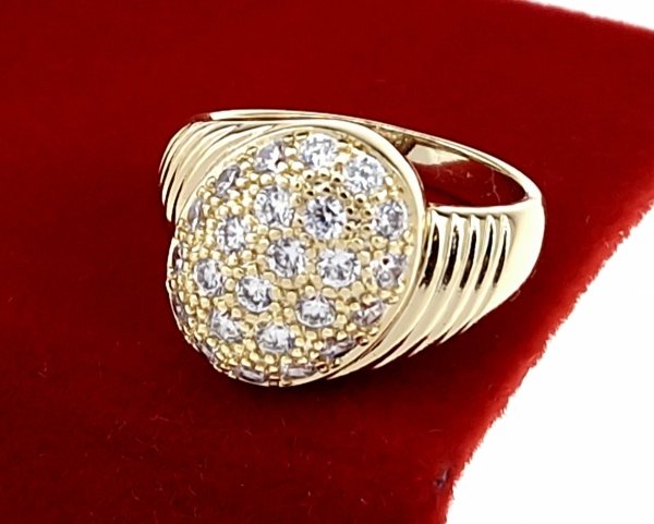 Goldring 18,60 mm. vergoldete Verlobung Xuping