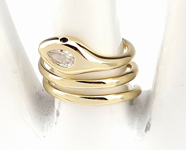 Goldring 18,60 mm. vergoldete Verlobung Xuping