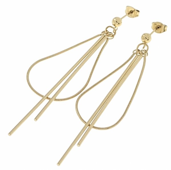 goldene Ohrringe aus Edelstahl