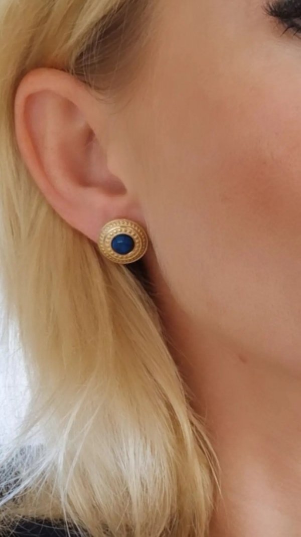goldene Ohrringe aus Edelstahl