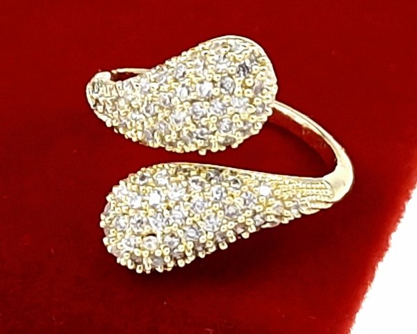 Goldring 17,00 mm. vergoldete Verlobung Xuping