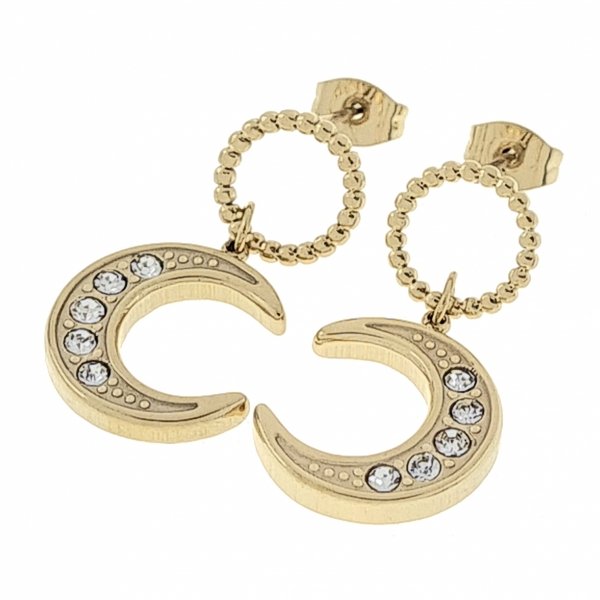 goldene Ohrringe aus Edelstahl