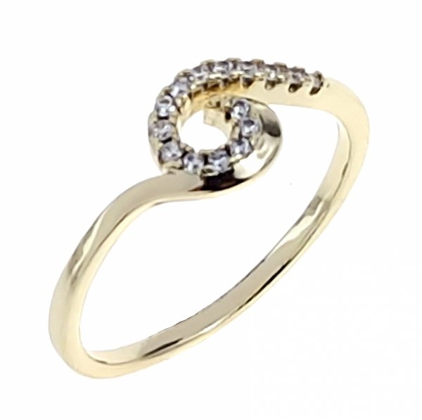 Goldring 18,60 mm. vergoldete Verlobung Xuping