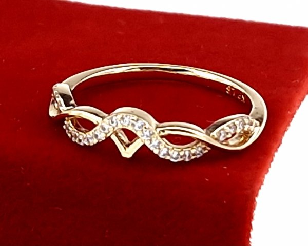 Goldring 18,60 mm. vergoldete Verlobung Xuping