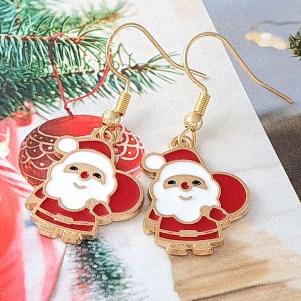 goldene Ohrringe aus Edelstahl