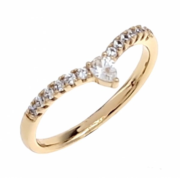 Goldring 18,60 mm. vergoldete Verlobung Xuping