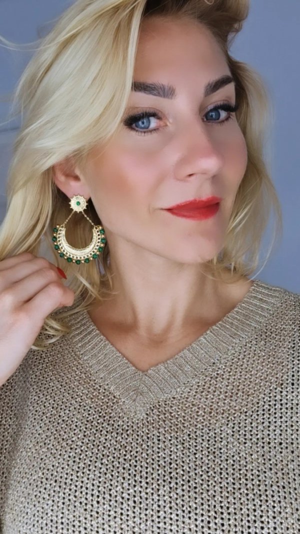 goldene Ohrringe aus Edelstahl