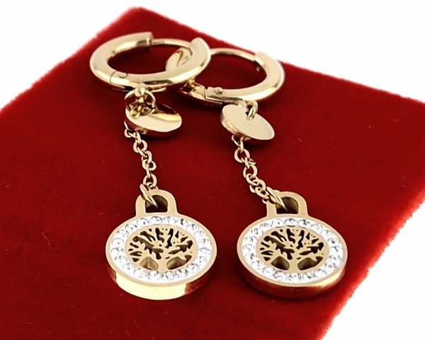 goldene Ohrringe aus Edelstahl