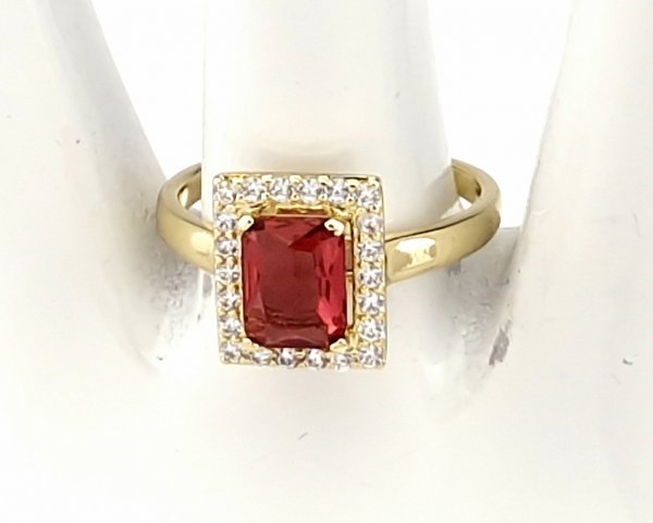 Goldring 18,60 mm. vergoldete Verlobung Xuping