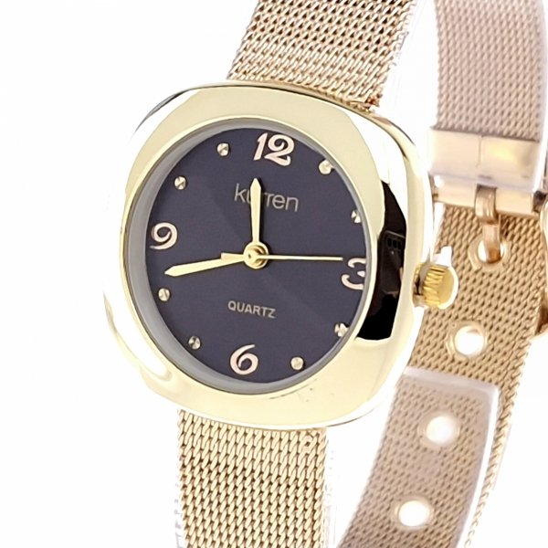 Damenuhr golden kurren Edelstahl