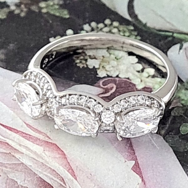 Goldring 17,00 mm. vergoldete Verlobung Xuping