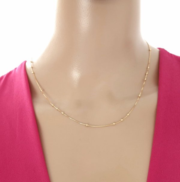 Gold vergoldete Kette 18 Karat Xuping