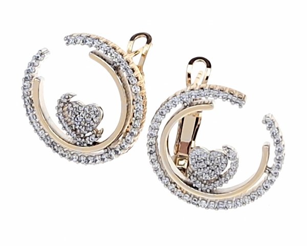 exklusive swarovski vergoldete ohrringe