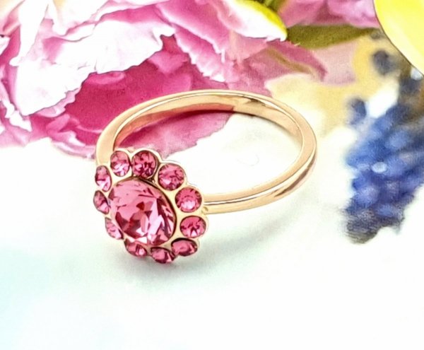 Goldring 17,00 mm. vergoldete Verlobung Xuping