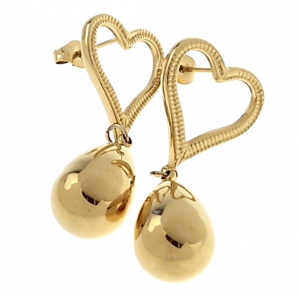 goldene Ohrringe aus Edelstahl