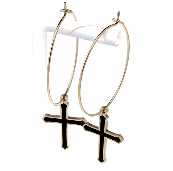 goldene Ohrringe aus Edelstahl