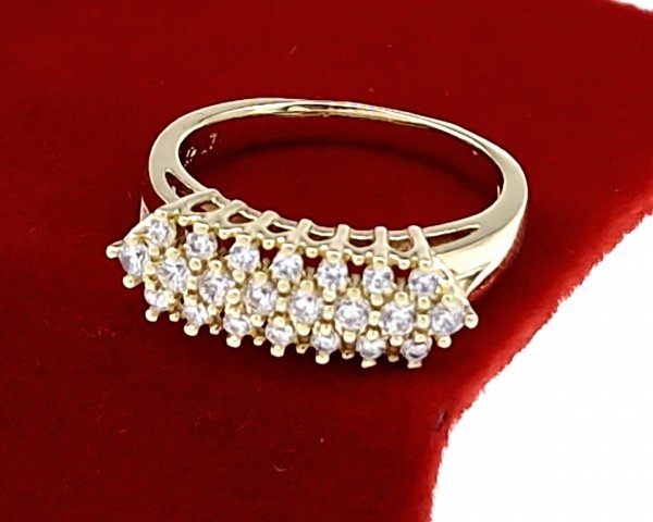 Goldring 18,60 mm. vergoldete Verlobung Xuping