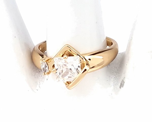 Goldring 18,60 mm. vergoldete Verlobung Xuping