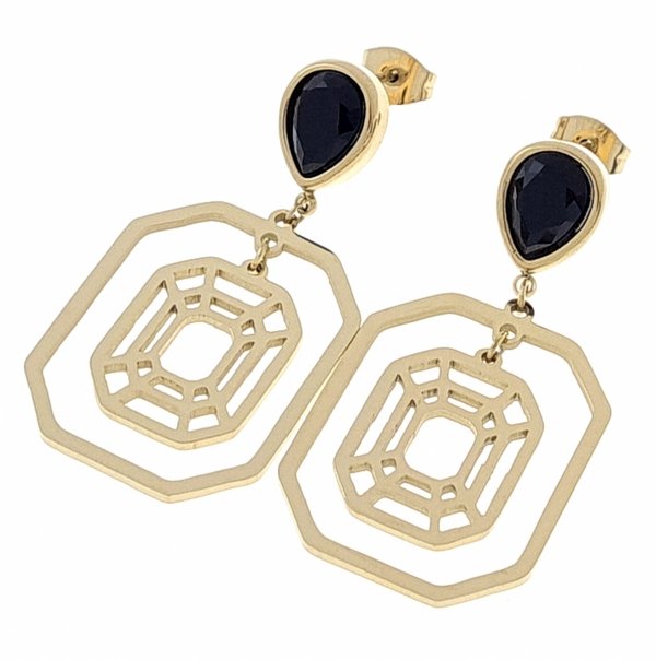 goldene Ohrringe aus Edelstahl