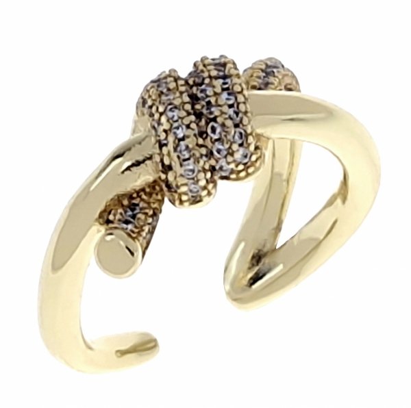 Goldring 17,00 mm. vergoldete Verlobung Xuping