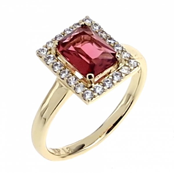Goldring 18,60 mm. vergoldete Verlobung Xuping