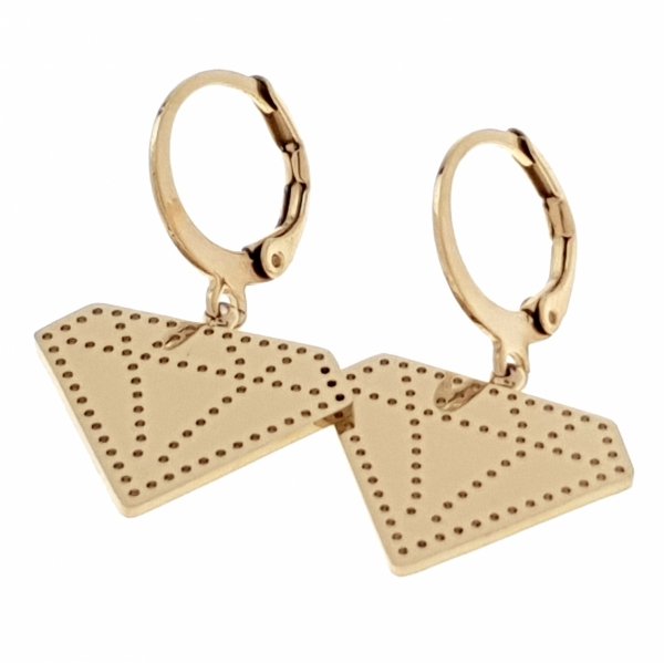 goldene Ohrringe aus Edelstahl