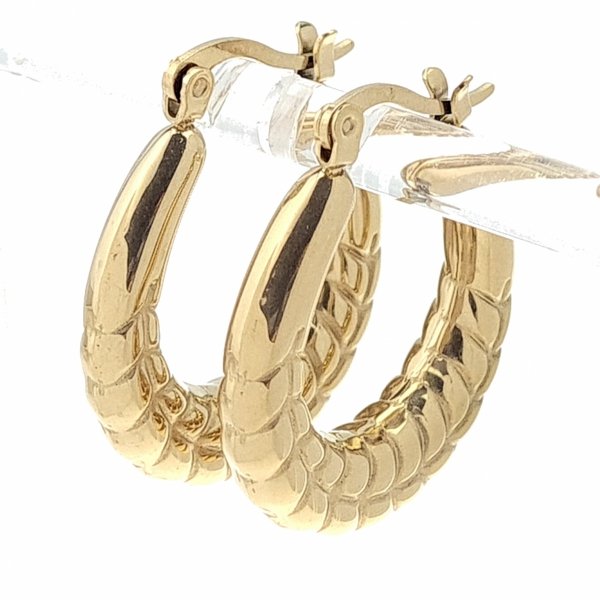 goldene Ohrringe aus Edelstahl
