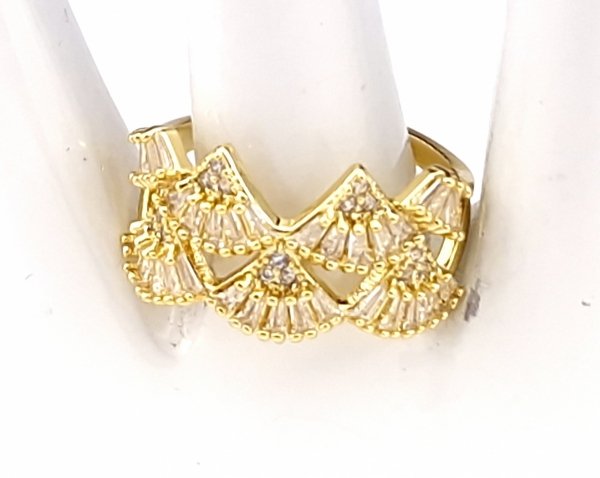 Goldring 17,00 mm. vergoldete Verlobung Xuping