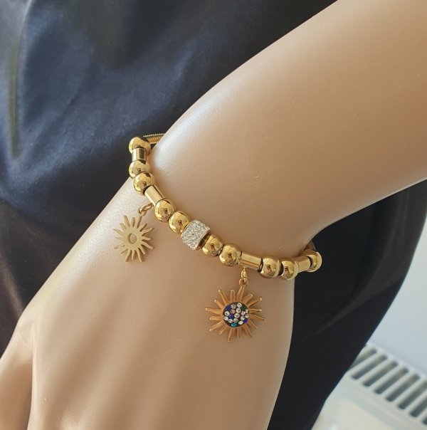 ARMBAND GOLD CELEBRITY EDELSTAHL