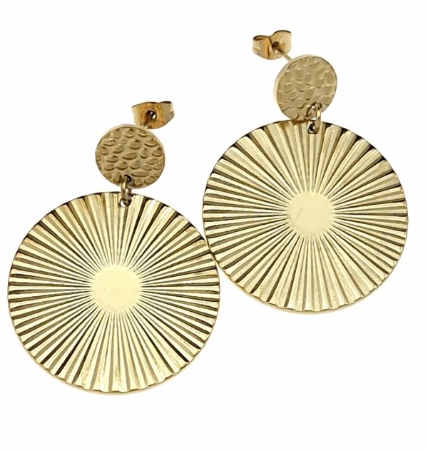goldene Ohrringe aus Edelstahl