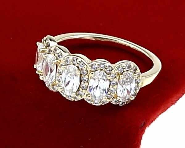Goldring 18,60 mm. vergoldete Verlobung Xuping