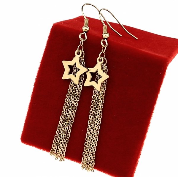 goldene Ohrringe aus Edelstahl