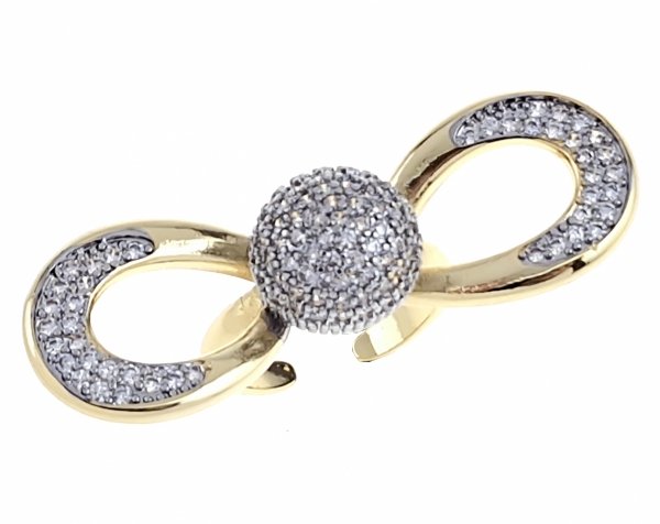 Goldring 17,00 mm. vergoldete Verlobung Xuping