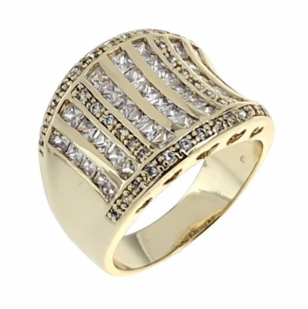Goldring 18,60 mm. vergoldete Verlobung Xuping