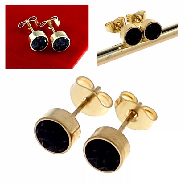 goldene Ohrringe aus Edelstahl