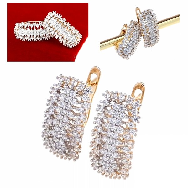 exklusive swarovski vergoldete ohrringe