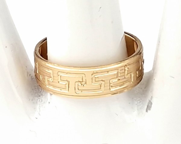Goldring 18,60 mm. vergoldete Verlobung Xuping