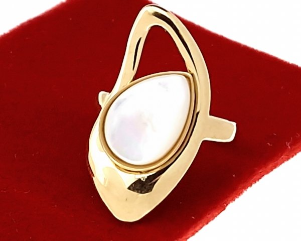 Goldring 17,00 mm. vergoldete Verlobung Xuping