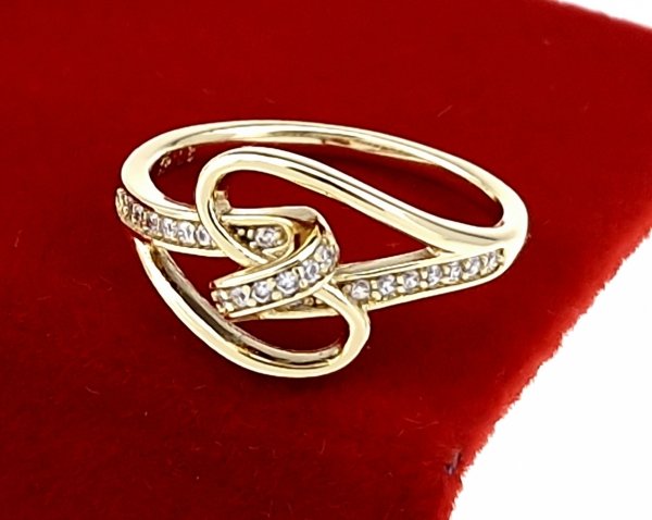 Goldring 18,60 mm. vergoldete Verlobung Xuping