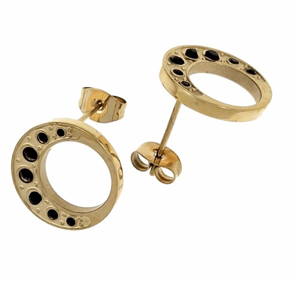 goldene Ohrringe aus Edelstahl